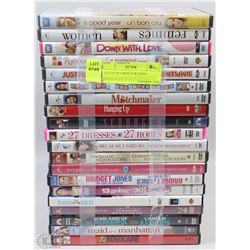 LOT OF 20 CHICK FLIK DVD'S