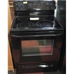 FRIGIDAIRE 30" BLACK STOVE WITH 4 BURNER CERAMIC