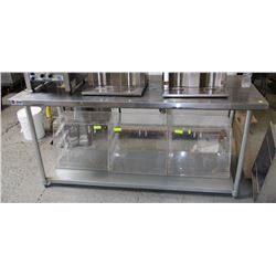 72" X 30" STAINLESS STEEL PREP TABLE