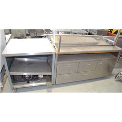 REFRIGERATED PREP TABLE WITH SIDE TABLE