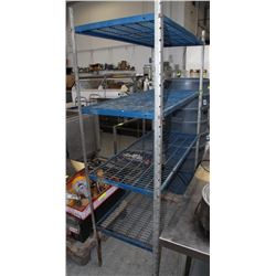 BLUE RACK WITH UNEVEN LEGS