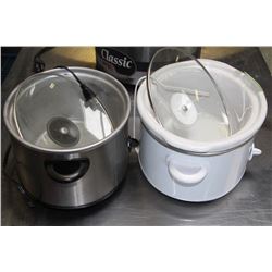 PAIR OF SLOW COOKERS