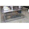 Image 1 : 72" X 30" STAINLESS STEEL PREP TABLE