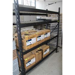 BLACK METAL SHELVING RACK