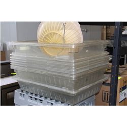 LOT OF OF PLASTIC PERFORATED INSERTS & STRAINERS