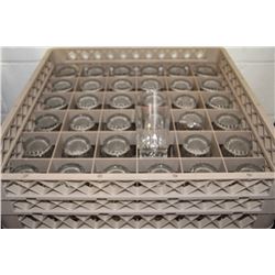 36 GLASSES IN DISH TRAY