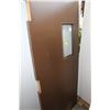 Image 1 : SOLID WOODEN DOOR WITH KICK PLATE AND WINDOW