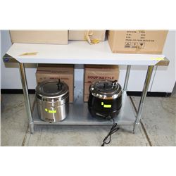 ME 11- STAINLESS STEEL WORK TABLE - 30" X 48"