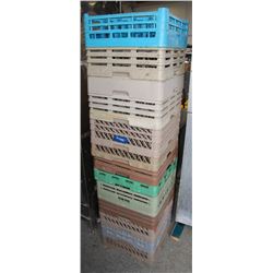 LOT OF 13 DISHWASHER GLASS HOLDING RACKS