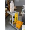 Image 1 : JANITORIAL CART WITH MOP BUCKET, WET FLOOR SIGNS