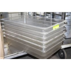 CAMBRO FULL SIZE 4" DEEP INSERTS STACK OF 6