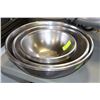 Image 1 : LARGE LOT OF VARIOUS SIZED STAINLESS STEEL MIXING