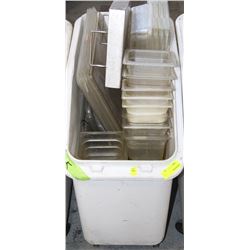 DRY INGREDIENTS BIN FILLED WITH PLASTIC INSERTS &