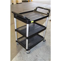 RUBBERMAID COMMERCIAL SERIES 3 TIER ROLLING CART