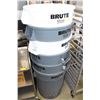 Image 1 : LOT OF 6 RUBBERMAID BRUTE 32 GAL GARBAGE BINS