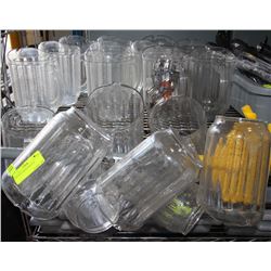 LOT OF CLEAR WATER JUGS