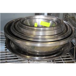 LOT OF MIXED S/S MIXING BOWLS SIZES RANGING FROM