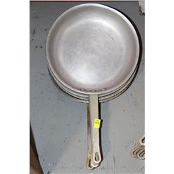 LOT OF FOUR FRYING PANS