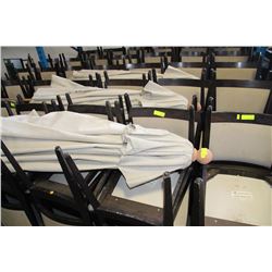 LOT OF 68 WOOD & FABRIC DINING CHAIRS