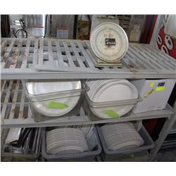 CONTENTS OF PLASTIC SHELVING RACK INCLUDING