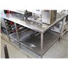 Image 1 : APPROX. 48" X 40" STAINLESS STEEL TABLE