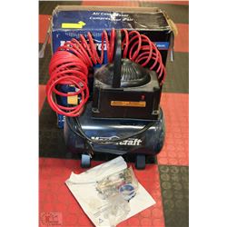MASTERCRAFT 2 GALLON AIR COMPRESSOR WITH HOSE
