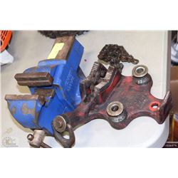 RIDGID CHAIN VICE & IRWIN BENCH VICE
