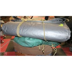 LOT OF 3 ASSORTED TARPS INCL HEAVY DUTY 20'X30'