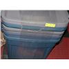 Image 1 : SET OF 4 RUBBERMID STORAGE BINS - 68 L