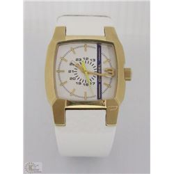 NEW DIESEL 37MM WHITE FACE UNISEX WATCH WHITE BAND