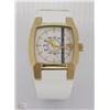 Image 1 : NEW DIESEL 37MM WHITE FACE UNISEX WATCH WHITE BAND