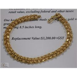 22K YELLOW GOLD HAND MADE BRACELET