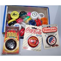 SHOEBOX FULL OF NEW COLLECTIBLE YO YO'S