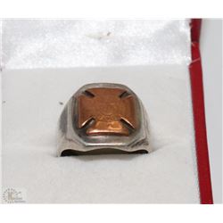 MENS VINTAGE BIRKS STERLING MULTI-CROSS RING