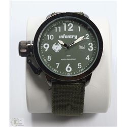 NEW INFANTRY BIG SCREW CROWN ARMY 30M MEN WATCH