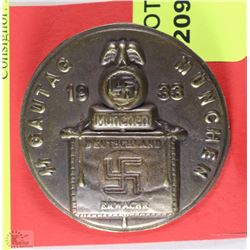 GERMAN NAZI SS GAUTAG 1933 BADGE