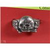 Image 1 : GERMAN TANK DIVISION SKULL HEAD WWII RING SIZE 9