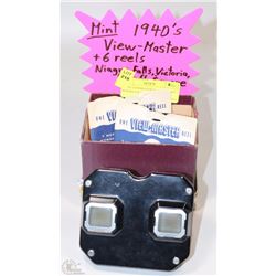 1940'S VIEWMASTER & 6 REELS INCL NIAGRA FALLS,