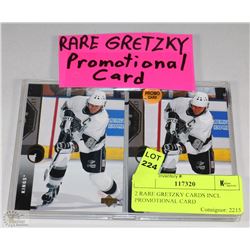 2 RARE GRETZKY CARDS INCL PROMOTIONAL CARD
