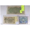 Image 1 : GERMAN BANK NOTES 1922-1944 WWII MILITARY NOTE X3