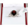 Image 1 : STERLING SILVER RHODIUM PLATED GARNET & CUBIC
