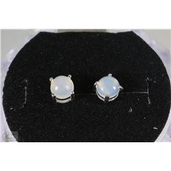 #5)FIRE OPAL  .925 SILVER EARRINGS