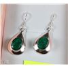 Image 1 : 3)NATURAL EMERALD ENHANCED .925 SOLID SILVER