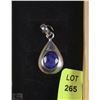Image 1 : 17)NATURAL SAPPHIRE ENHANCED  .925 SILVER PENDANT