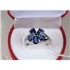 Image 1 : 6)NATURAL BLUE SAPPHIRE ENHANCED .925 SILVER RING