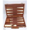 Image 1 : LEATHER CASE BACKGAMMON SET WITH ALL PIECES