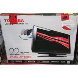TOSHIBA 22" LCD HDTV /DVD COMBO MODEL #22CV100C
