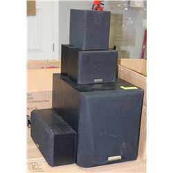 5PC KENWOOD HOME THEATER SPEAKER SYSTEM