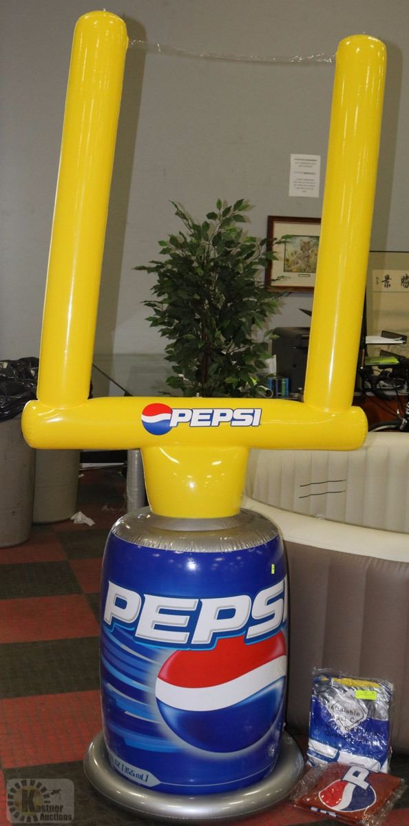 2 INFLATABLE PEPSI CAN WITH GOAL POSTS AND 2
