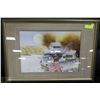 Image 1 : FRAMED PICTURE OF SOUTH CHINESE VILLAGE 22"WX31"H